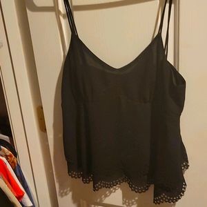 Black silk top small